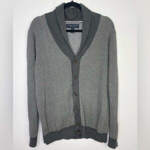 Thomas Parker New York cotton chevron print cardigan